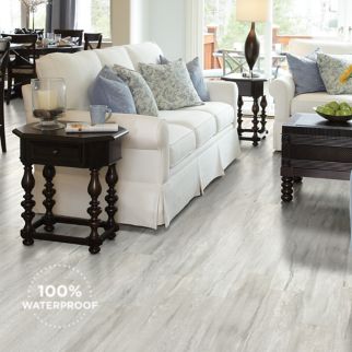 light grey luxury vinyl plank flooring