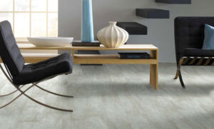 luxury vinyl plank in modern living room