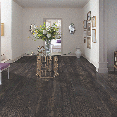dark brown luxury vinyl tile flooring