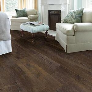 dark brown laminate flooring in living room