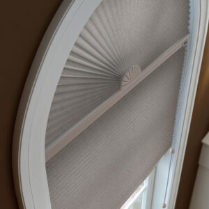 shades in rounded window