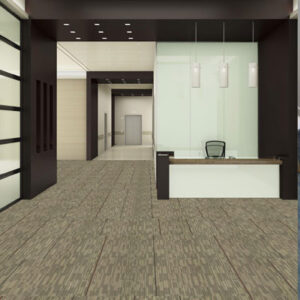 brown carpet tile in office