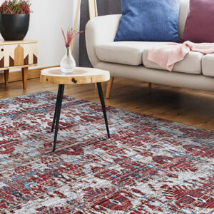 burgundy and grey area rug