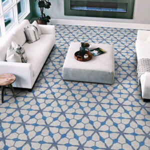 couristan blue and grey pattern carpet