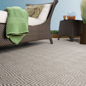 outdoor grey pattern rug with lounge