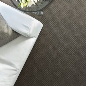 dark colored diamond pattern synthetic carpet