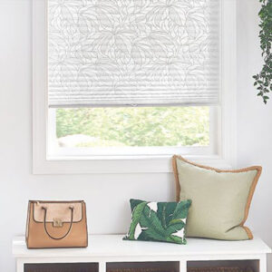 pattern shade on white window